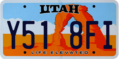 UT license plate Y518FI
