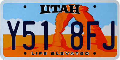 UT license plate Y518FJ