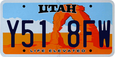 UT license plate Y518FW
