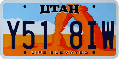 UT license plate Y518IW