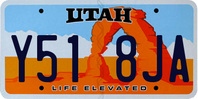 UT license plate Y518JA