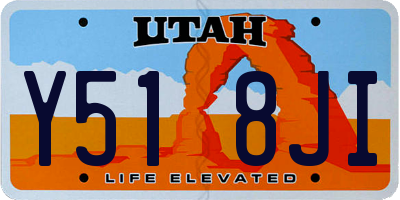 UT license plate Y518JI