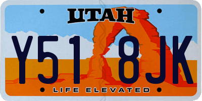 UT license plate Y518JK