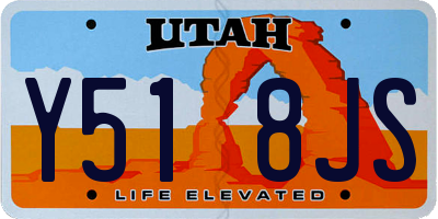 UT license plate Y518JS
