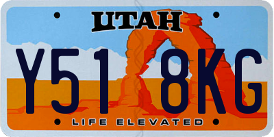 UT license plate Y518KG