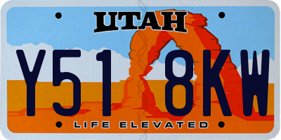 UT license plate Y518KW