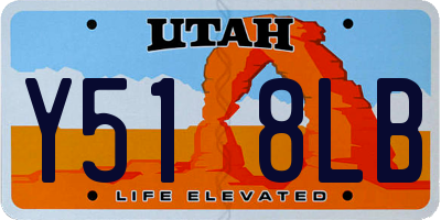 UT license plate Y518LB