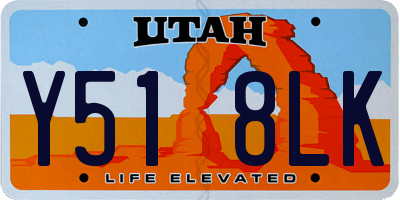UT license plate Y518LK