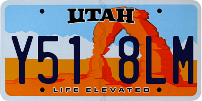 UT license plate Y518LM