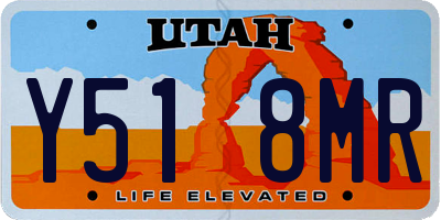 UT license plate Y518MR