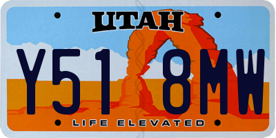 UT license plate Y518MW