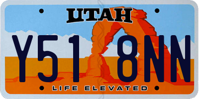 UT license plate Y518NN