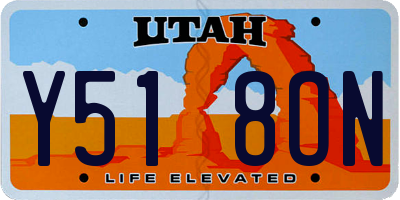 UT license plate Y518ON