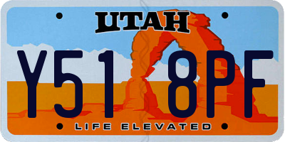 UT license plate Y518PF