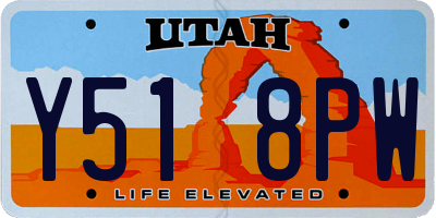 UT license plate Y518PW