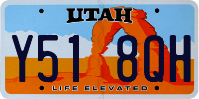 UT license plate Y518QH