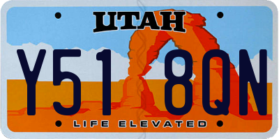 UT license plate Y518QN