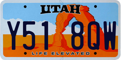 UT license plate Y518QW