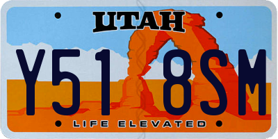 UT license plate Y518SM