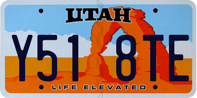 UT license plate Y518TE