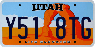 UT license plate Y518TG