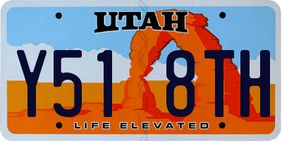 UT license plate Y518TH