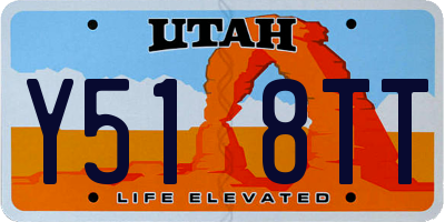 UT license plate Y518TT