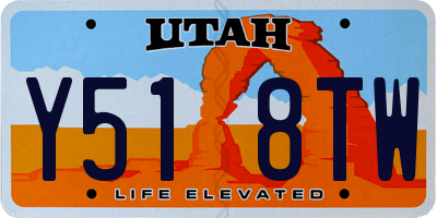 UT license plate Y518TW
