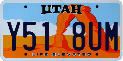 UT license plate Y518UM