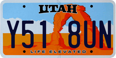 UT license plate Y518UN