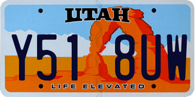 UT license plate Y518UW