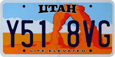 UT license plate Y518VG