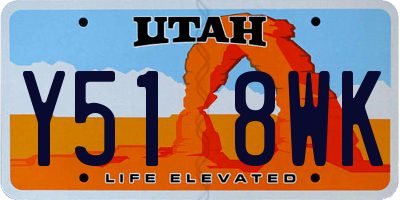 UT license plate Y518WK
