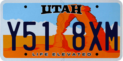 UT license plate Y518XM