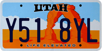UT license plate Y518YL