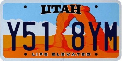 UT license plate Y518YM