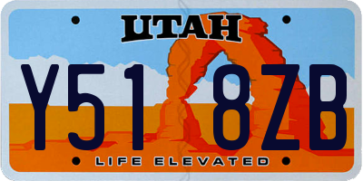UT license plate Y518ZB