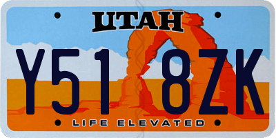 UT license plate Y518ZK