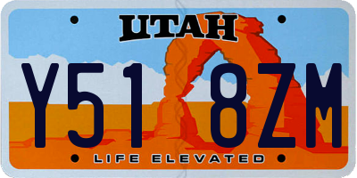UT license plate Y518ZM