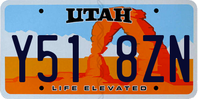 UT license plate Y518ZN