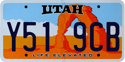 UT license plate Y519CB