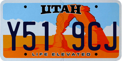 UT license plate Y519CJ