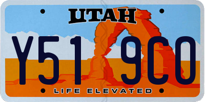 UT license plate Y519CO