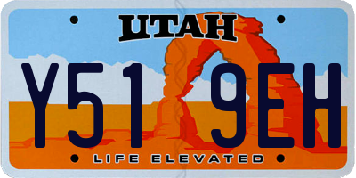 UT license plate Y519EH