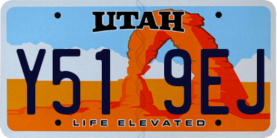 UT license plate Y519EJ