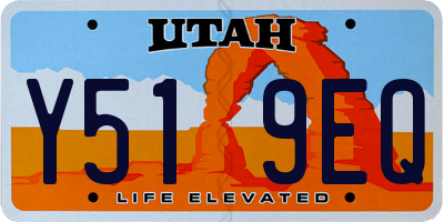 UT license plate Y519EQ