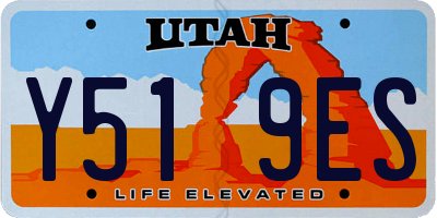 UT license plate Y519ES