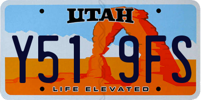 UT license plate Y519FS