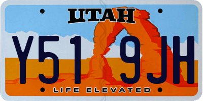 UT license plate Y519JH