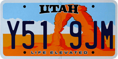 UT license plate Y519JM